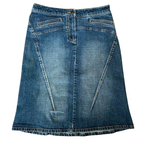 The Limited Dresses & Skirts - The Limited Stretch Y2K denim midi skirt size 4